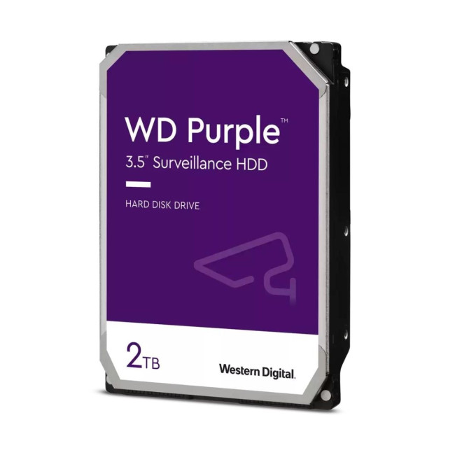 Запам’ятовувальний пристрій на жорстких дисках (HDD) SATA 2TB 5400RPM 256MB PURPLE WD23PURZ WDC