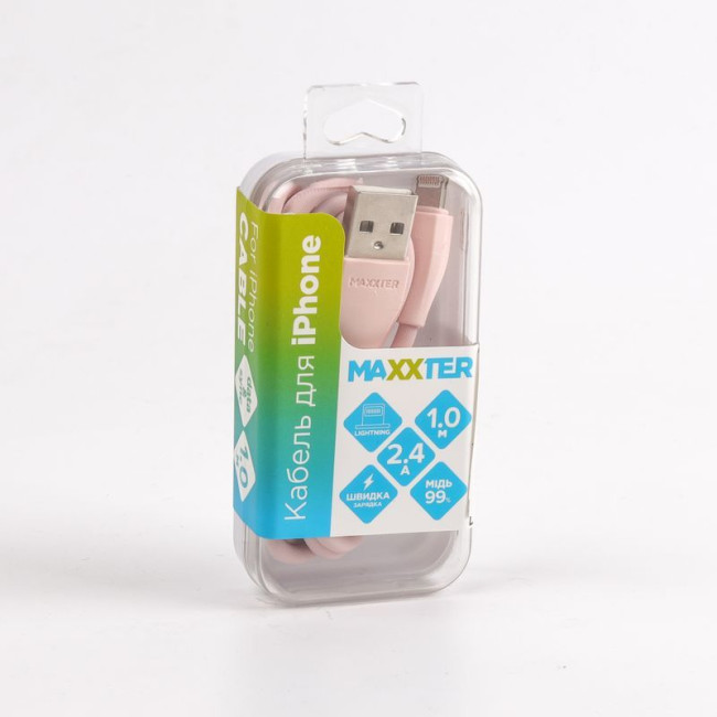 Кабель USB 2.0 А-тато/Lightning, 1.0 м, преміум, 2.4 А