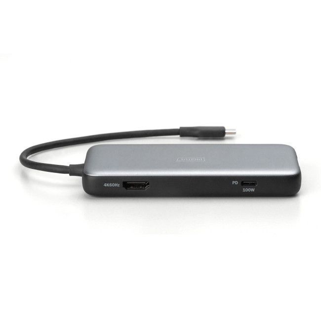 Док-станція USB-C, 7 портів, 1xHDMI, 3xUSB 3.2 Gen 2, 1xRJ45, 1xSD, 1xMicroSD, 1xPD DA-70914 DIGITUS by ASSMANN
