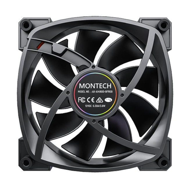 Корпусний вентилятор 140MM RX140 PWM BLACK MONTECH