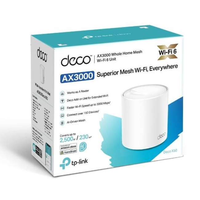 Домашня Mesh Wi-Fi система (1 шт у комплекті), Deco X50(1-pack) TP-LINK