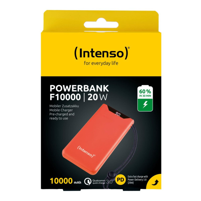 Портативний зарядний пристрій USB 10000MAH QC3.0 ORANGE F10000 7332038 INTENSO