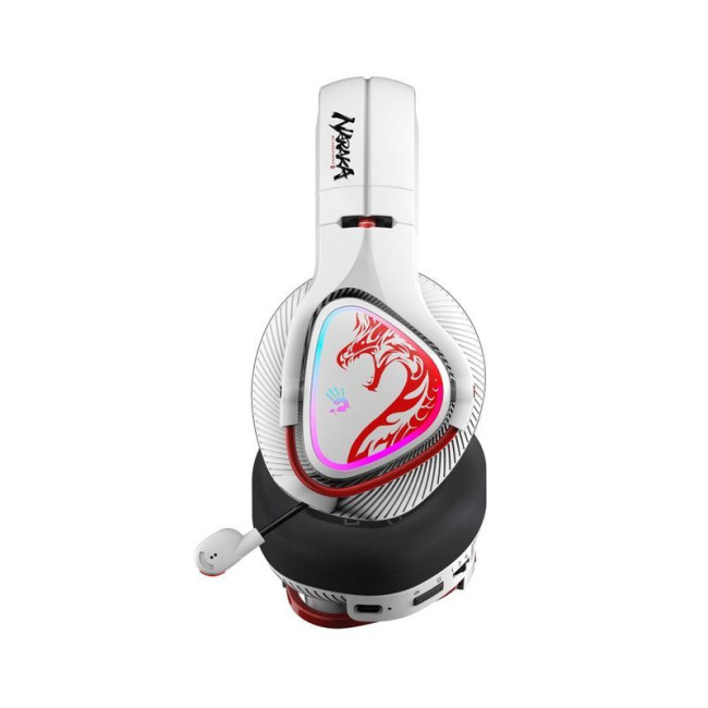 Ігрові бездротові навушники з мікрофоном, RGB, Bluetooth + 2.4GHz + 3.5 jack