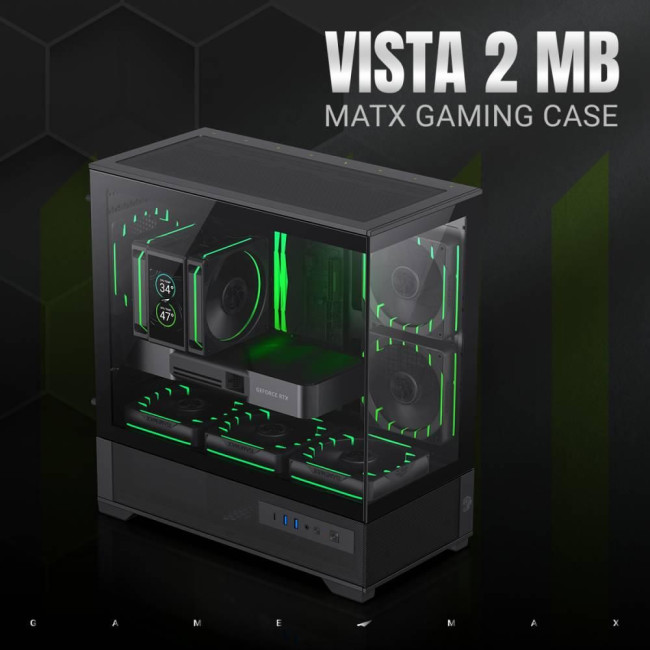Корпус для комп'ютера MATX W/O PSU VISTA 2 MB GAMEMAX
