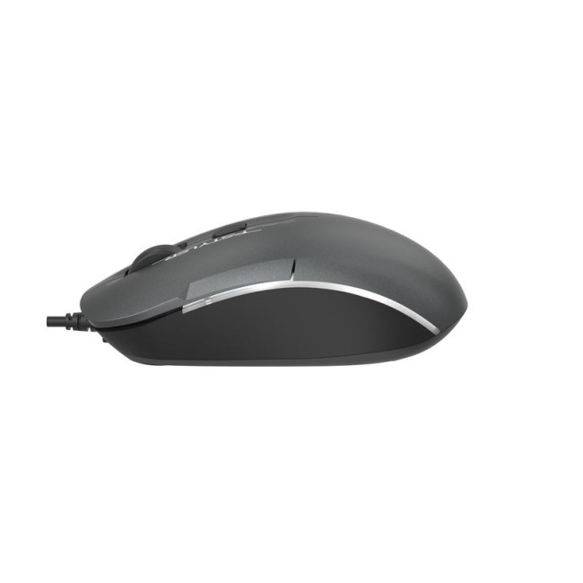 Миша дротова Fstyler, біле підсвічування, USB, 1600 dpi, сірий