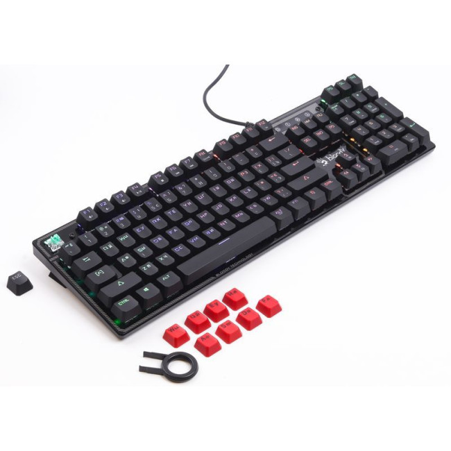 Клавіатура механічна ігрова, USB, 5-зонне неонове підсвічування, LK-Green switches, підсвічування