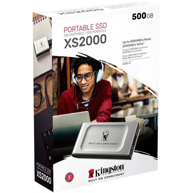 SSD накопичувач Kingston XS2000GA 500Gb USB 3.2 Type-C (SXS2000/500GA) 