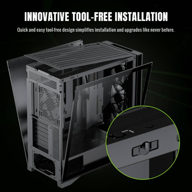 Корпус для комп'ютера ATX W/O PSU LEADER 2 BK GAMEMAX