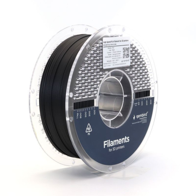 Філамент для 3D-принтера, High Speed PLA, 1.75 мм, чорний