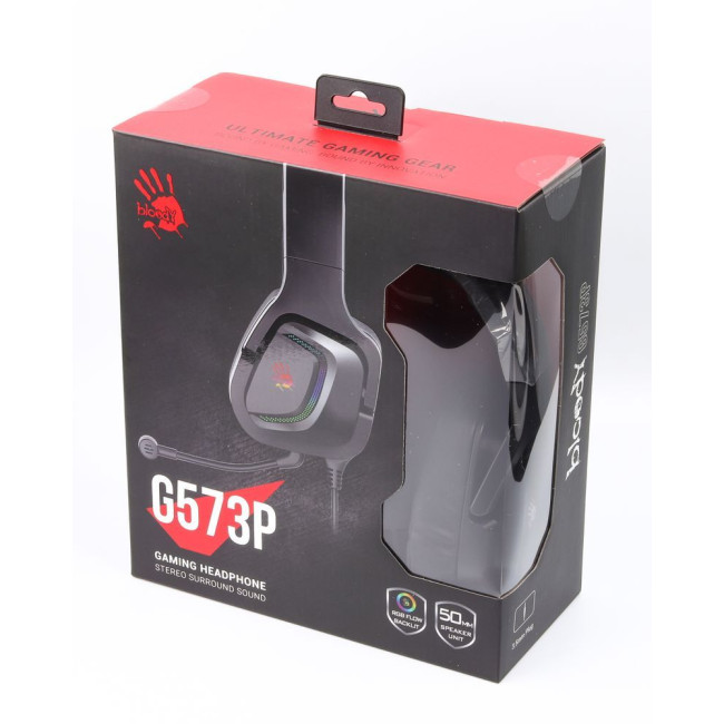 Ігрові навушники з мікрофоном, об'ємний звук, RGB підсвічування, USB+3.5 jack