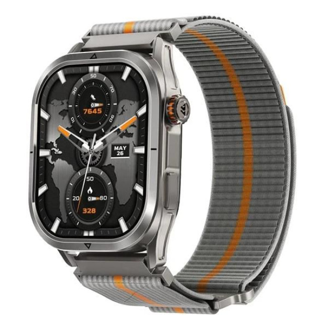 Змінний ремінець KOSPET WOVEN NULON SILVER GREY 22MM