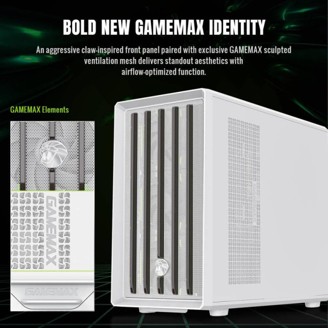 Корпус для комп'ютера MATX W/O PSU CLAW 360 WH GAMEMAX