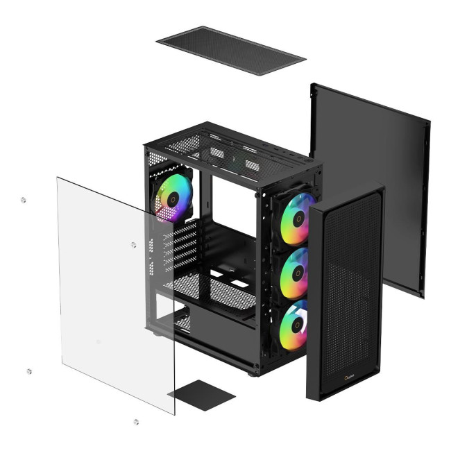 Корпус для комп'ютера MATX W/O PSU GAMMA C50 BK ARGB (GAMMA-C50-BKG400XX-GL) OCYPUS