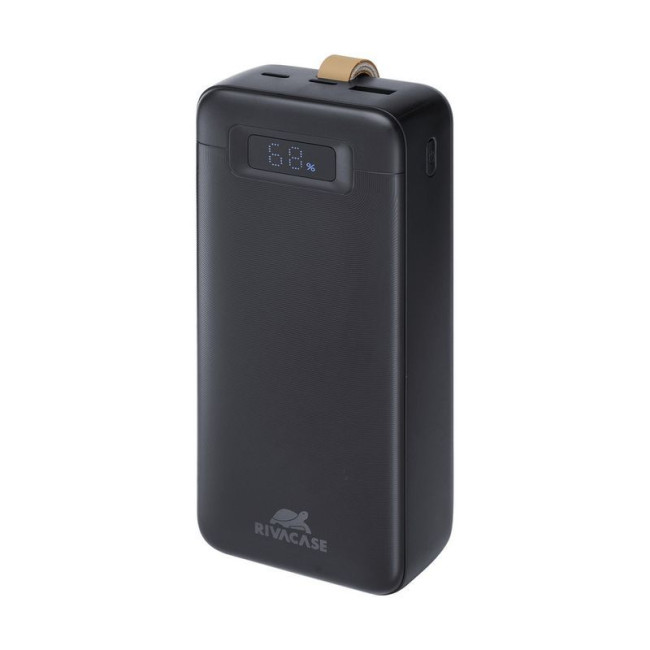 Портативний зарядний пристрій, 30000 mA, PD 65W, з LCD, чорний