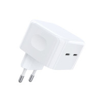 Мережевий зарядний пристрій, 2 USB-С, 35 Вт, PD/QC
