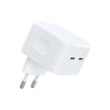 Мережевий зарядний пристрій, 2 USB-С, 35 Вт, PD/QC