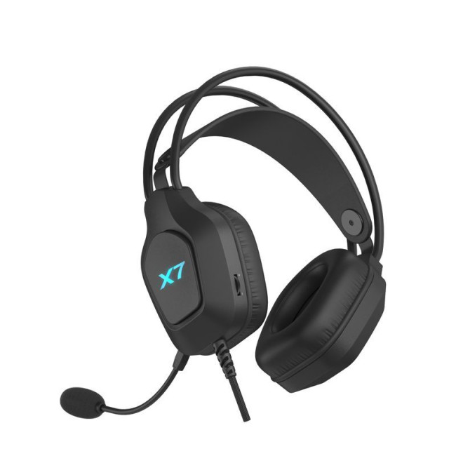 Гарнітура X7 USB з підсвічуванням, чорна