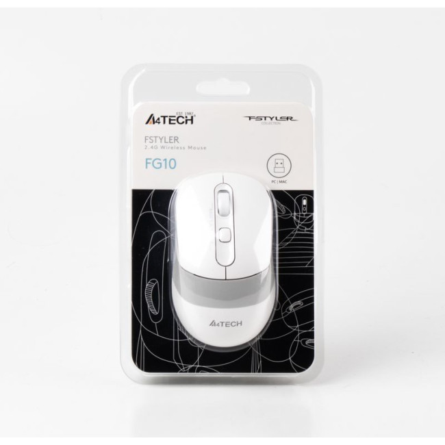 Миша бездротова Fstyler, USB, 2000 dpi, білий