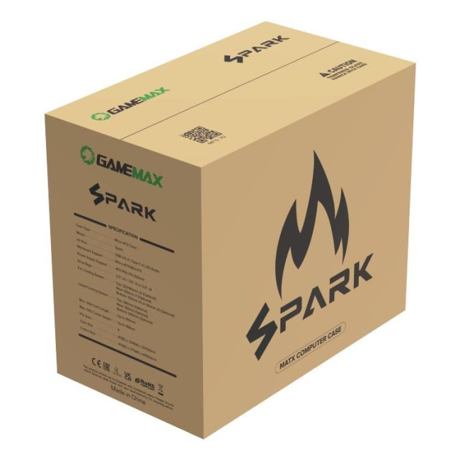 Корпус для комп'ютера ATX W/O PSU SPARK FULL WHITE GAMEMAX