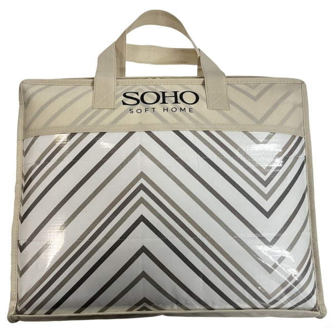 Комплект постільної білизни з легкою ковдрою Soho Євро 200х220 см Zigzag