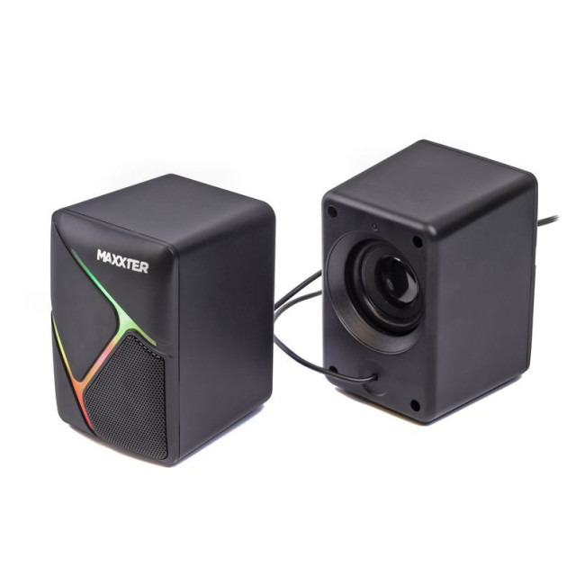 Акустична система, пластиковий корпус, 6 Вт, USB живлення, RGB підсвічування, чорний