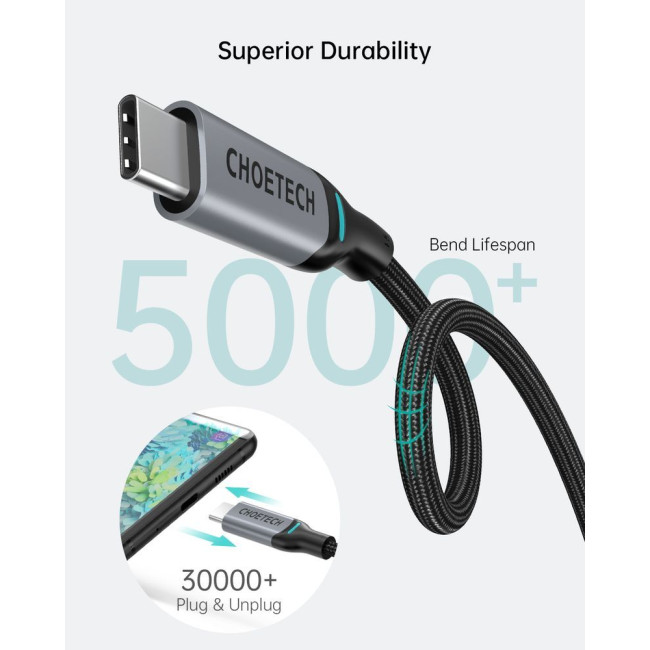 Кабель USB 2.0 C-тато/C-тато, 100 ватт, 1.8 м, преміум
