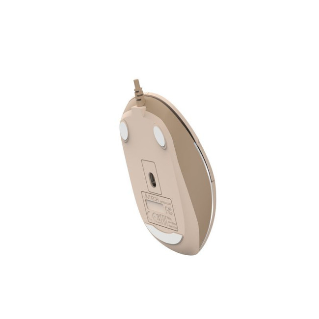 Миша дротова Fstyler, біле підсвічування, USB, 1600 dpi, бежевий