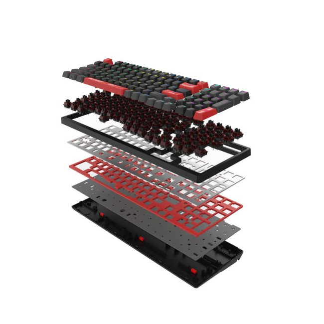 Клавіатура механічна ігрова, USB, RGB підсвічування, BLMS Red Plus Switch
