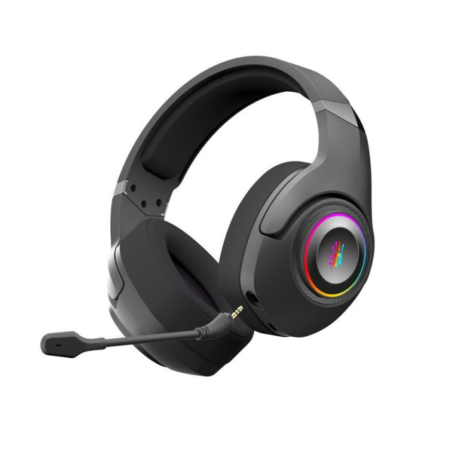 Ігрові бездротові навушники з мікрофоном, RGB підсвічування, Bluetooth + 2.4GHz + 3.5 jack