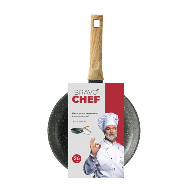 Сковорода Bravo Chef з кришкою 26 см