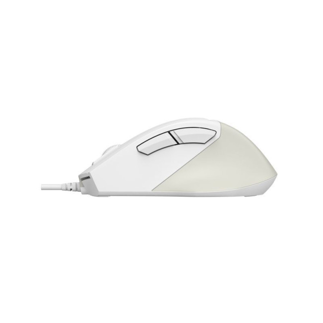 Миша дротова безшумна Fstyler, USB, 2400 dpi, білий+кремовий