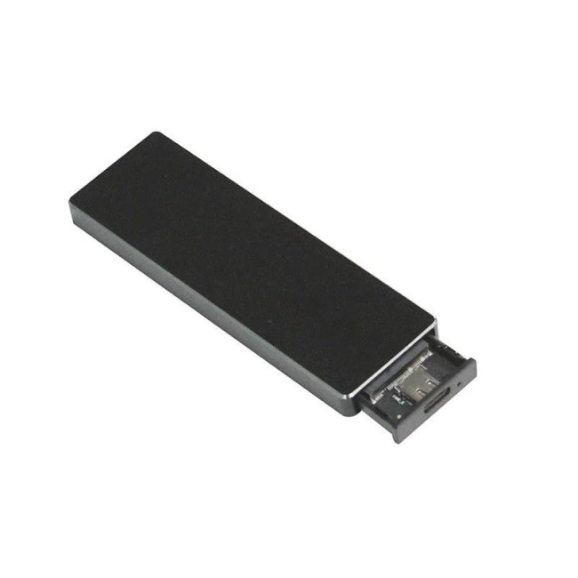 Зовнішня кишеня для M2 SATA&NVME, метал, чорний
