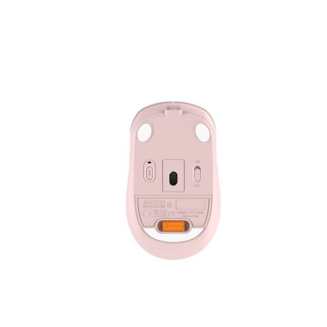 Миша бездротова Fstyler, Bluetooth / 2.4 ГГц, вбудований акумулятор, 2000 DPI, USB, рожевий