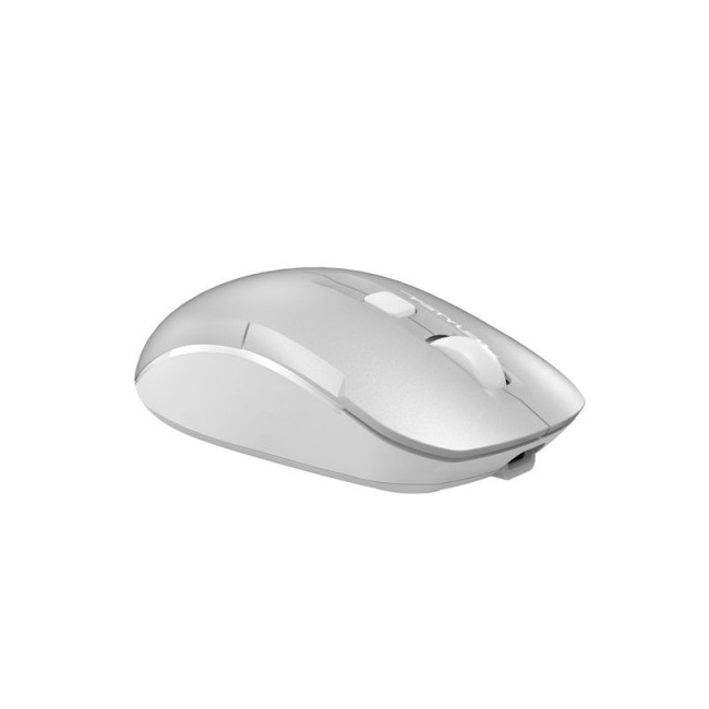 Миша бездротова безшумна Fstyler, Bluetooth / 2.4 ГГц, вбудований акумулятор, 2000DPI, сірий+білий