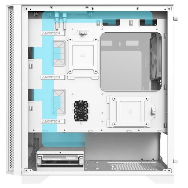 Корпус MATX W/O PSU AIR 100 ARGB (W) MONTECH