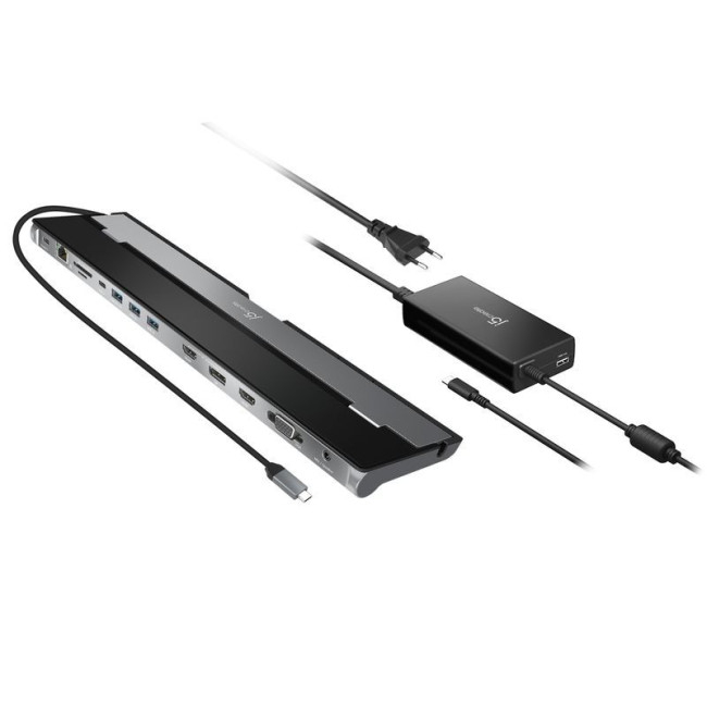 Док станція USB-C 10-в-1 (HDMI/PD/USB-A/USB-C/LAN/картридер/аудіо)