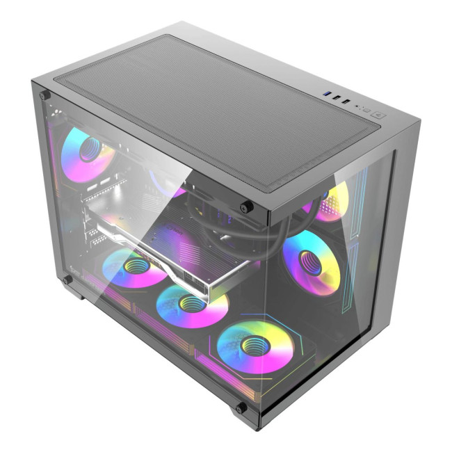 CASE MINITOWER MATX W/O PSU/B275 PRO BLACK DARK FLASH