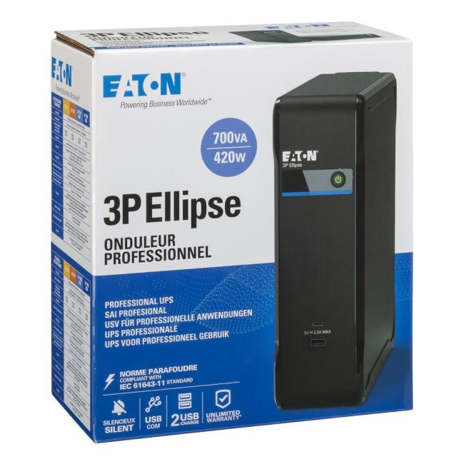 Джерело безперебійного живлення Eaton 3P Ellipse 700 USB DIN