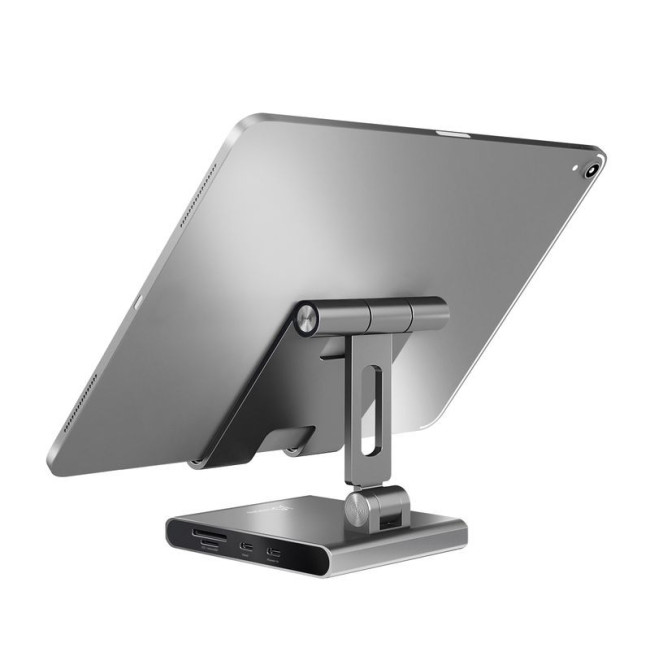 Док станція Ipad USB-C 8-в-1 (HDMI/PD/картридер/USB-A/USB-C/Audio), алюміній