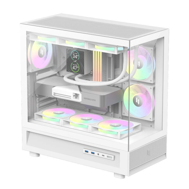 CASE MIDITOWER ATX W/O PSU/NEX C51 WH GAMEMAX