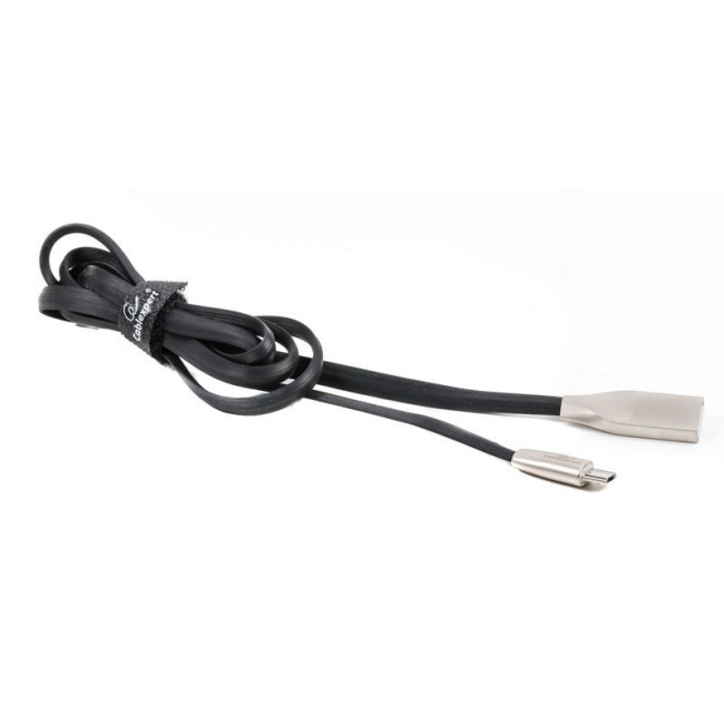 Кабель micro USB 2.0 A-тато/Micro B-тато, преміум, плоский, 2.4 А