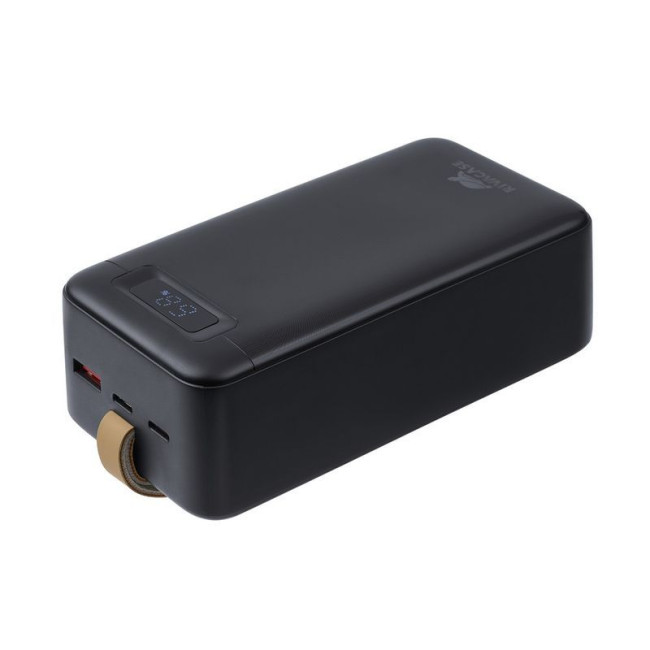 Портативний зарядний пристрій, 40000 mA, PD 65W, з LCD, чорний