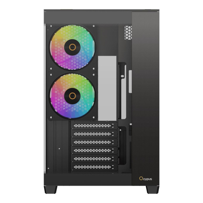 Корпус для комп'ютера ATX W/O PSU DELTA C74 ARGB чорний (DELTA-C74-BKD200XX-GL) OCYPUS