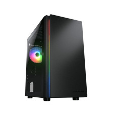 Ігровий корпус, 1*120mm ARGB, вентилятори передвстановлені, Mini ITX / Micro ATX, скляне вікно