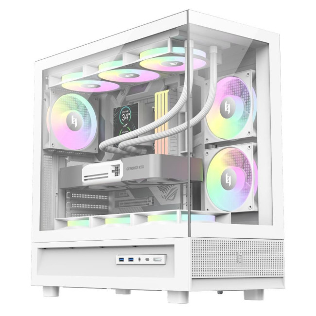 CASE MIDITOWER ATX W/O PSU/NEX C51 WH GAMEMAX