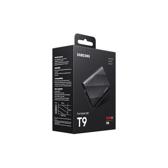 Твердотільний запам’ятовувальний пристрій накопичувач (SSD) USB3.2 1TB EXT. T9 MU-PG1T0B/EU SAMSUNG