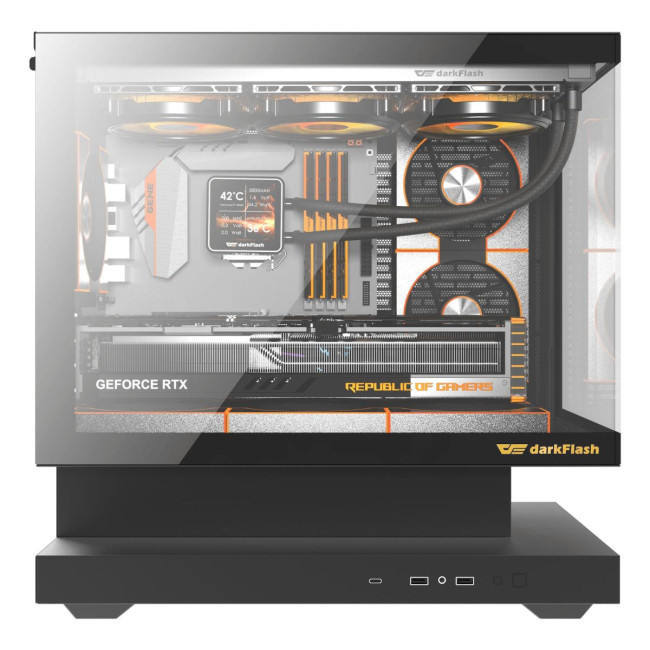 Корпус для комп'ютера MATX W/O PSU F1 BLACK DARK FLASH