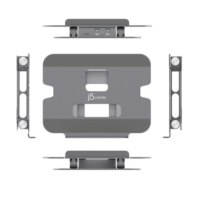 Док станція USB-C 6-в-1 (HDMI/PD/USB-A/USB-C), алюміній