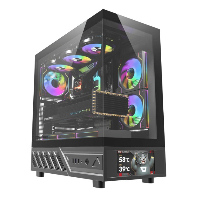 CASE MIDITOWER ATX W/O PSU/DS950V BLACK DARK FLASH