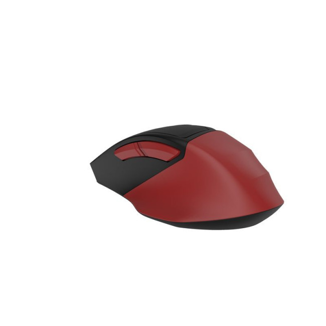 Миша дротова безшумна Fstyler, USB, 2400 dpi, чорний+червоний